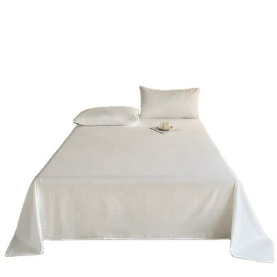 Grado A 100% de algodón Blanco King Size Set de ropa de cama con placas de cama