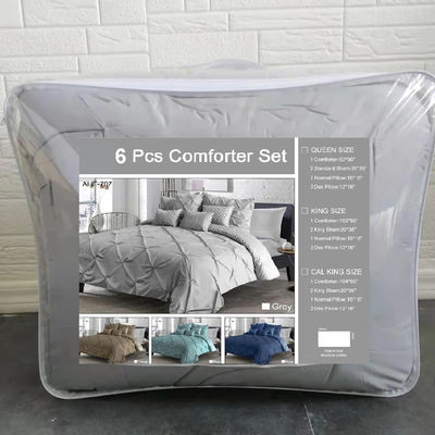 Tejido de microfibra de densidad de ropa de cama de confort Set de 4 piezas King Size ropa de cama de lujo