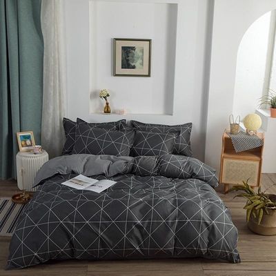 Tejido de poliéster de 4 piezas Set de ropa de cama para 1.2m Cama Blanco de cinco estrellas Hotel ropa de cama
