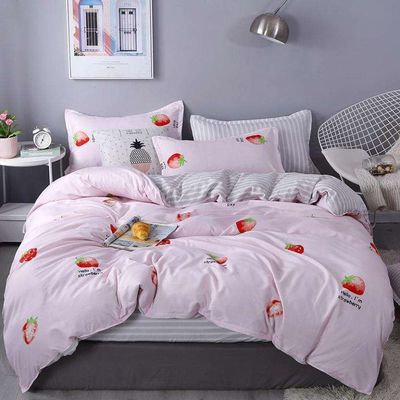 Tejido de poliéster de 4 piezas Set de ropa de cama para 1.2m Cama Blanco de cinco estrellas Hotel ropa de cama