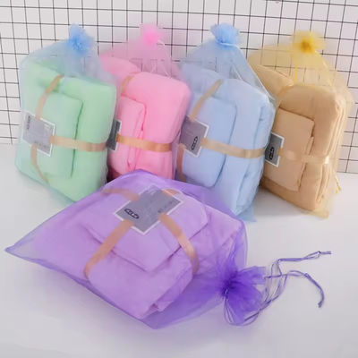 Grupo de todas las edades Set de toallas de baño de lana de coral con ventaja de fuerte absorción de agua