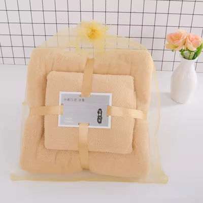 Grupo de todas las edades Set de toallas de baño de lana de coral con ventaja de fuerte absorción de agua