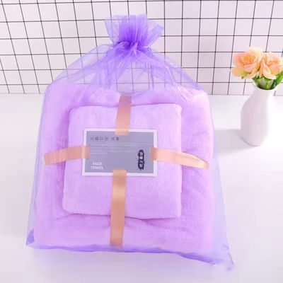 Grupo de todas las edades Set de toallas de baño de lana de coral con ventaja de fuerte absorción de agua
