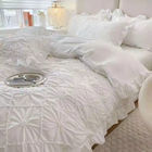 Set de ropa de cama suave de algodón 100% para todas las estaciones con cortina y edredón de lujo