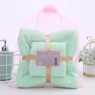 Novedad Patrón de toalla de microfibra Conjunto de secado rápido y color sólido para una absorción rápida