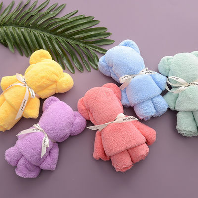 Como se muestra Luxury Bear Towel Bath towel densidad coral de terciopelo conjunto absorbente dulce dulce regalo suave