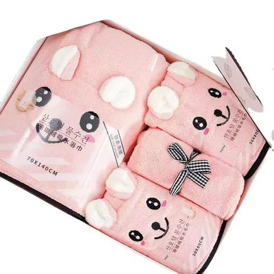 Home Toallas de color sólido Logotipo personalizado Seca rápida 4 toallas de baño de piezas con toque suave