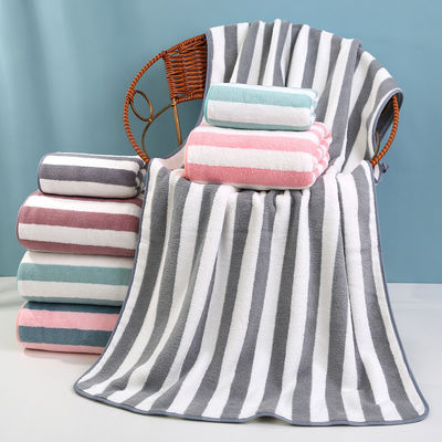 Toalla de playa de terciopelo de coral espesado 32*32cm/ 35*75cm/ 70*140cm/ Personalizada para huéspedes del hotel