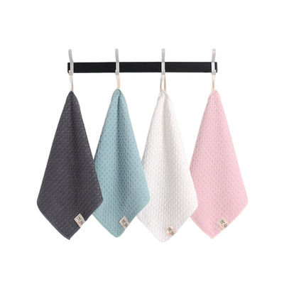 Toallas de mano de algodón 100% de absorción y patrón de rayas sostenibles para piel sensible