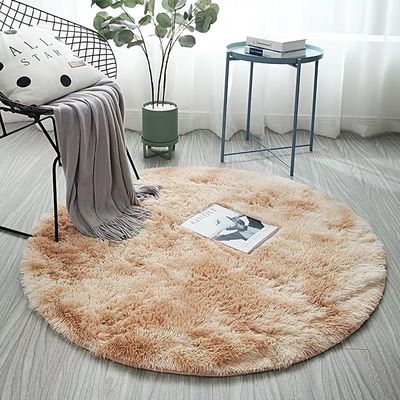 Casa Alfombras de círculo suave para niños Niñas Sala de estar Sala de adolescentes Patrón de impresión animal
