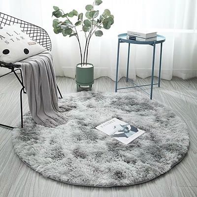 Casa Alfombras de círculo suave para niños Niñas Sala de estar Sala de adolescentes Patrón de impresión animal