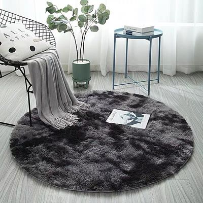 Casa Alfombras de círculo suave para niños Niñas Sala de estar Sala de adolescentes Patrón de impresión animal