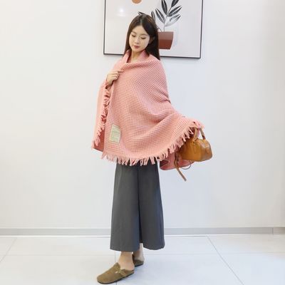 Toalla de playa Topless Chale 90 * 180cm de algodón Bawal Tassel Toallita de baño cubierta con guantes