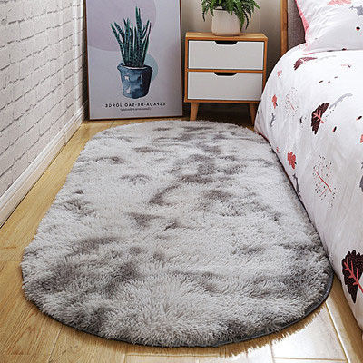 Alfombras de dormitorio suaves y resistentes a las manchas Alfombras ovaladas y beige para espacios pequeños