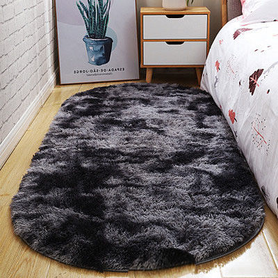 Alfombras de dormitorio suaves y resistentes a las manchas Alfombras ovaladas y beige para espacios pequeños
