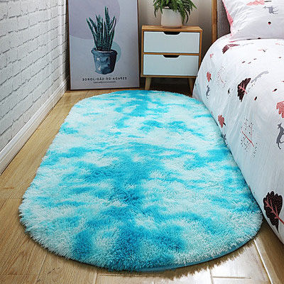 Alfombras de dormitorio suaves y resistentes a las manchas Alfombras ovaladas y beige para espacios pequeños