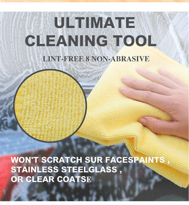 80% poliéster 20% poliamida 40*40cm 300gm Toalla de microfibra para limpieza de coches y cocinas