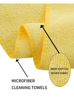 80% poliéster 20% poliamida 40*40cm 300gm Toalla de microfibra para limpieza de coches y cocinas