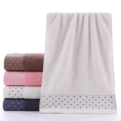 Tiendas de departamentos Toallas de algodón puro Household Skin Bath Wash Towel Logo bordado
