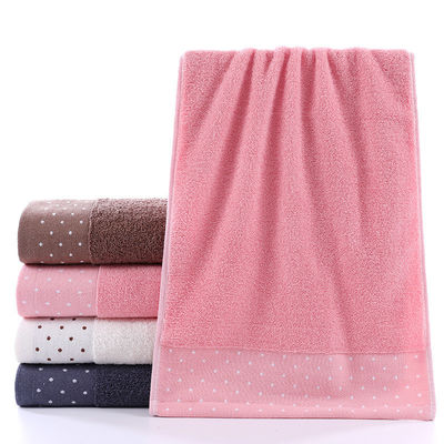 Tiendas de departamentos Toallas de algodón puro Household Skin Bath Wash Towel Logo bordado