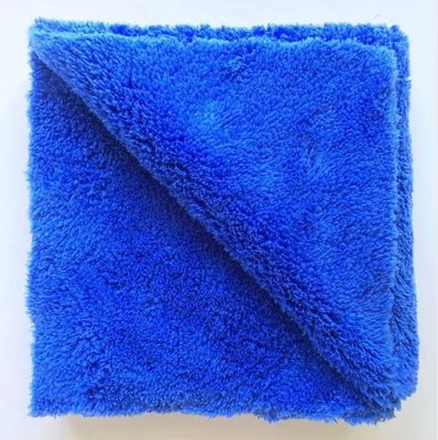 Tejido de limpieza de automóvil de microfibra sin bordes de peluche grueso personalizado para avión 16 x 16 cuadrado