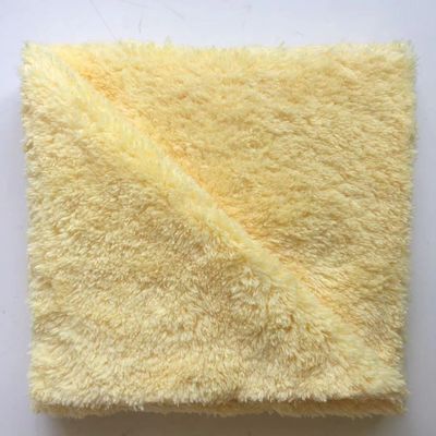 Tejido de limpieza de automóvil de microfibra sin bordes de peluche grueso personalizado para avión 16 x 16 cuadrado