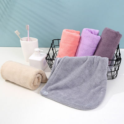 Capuchón para cabello seco de terciopelo de coral espesado para mujeres 25*63cm 50g Súper absorbente y de secado rápido