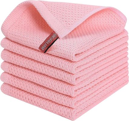 El conjunto de toallas de cocina de Amazon es suave, ecológico y fácil de limpiar con toallas cuadradas de gofres