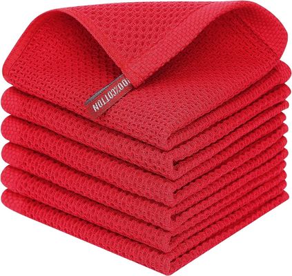 El conjunto de toallas de cocina de Amazon es suave, ecológico y fácil de limpiar con toallas cuadradas de gofres