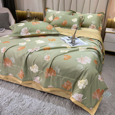 Lujo Princesa de seda lavada ropa de cama conjunto de 4 piezas lleno de suave y transpirable sábanas