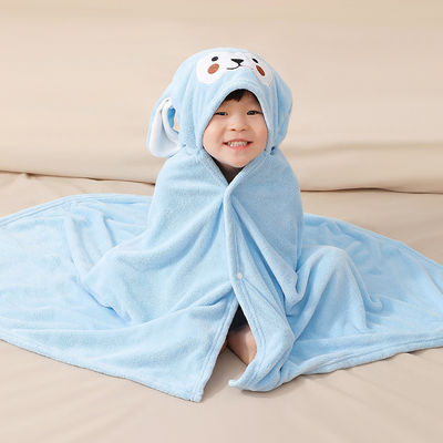 Abrigos de baño de terciopelo de coral para niños de secado rápido adecuados para el hogar en otoño e invierno