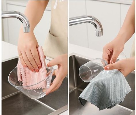 Limpieza de cocina para todas las edades Paño limpiador sin marcas sin aceite sin pérdida de cabello Absorción de agua