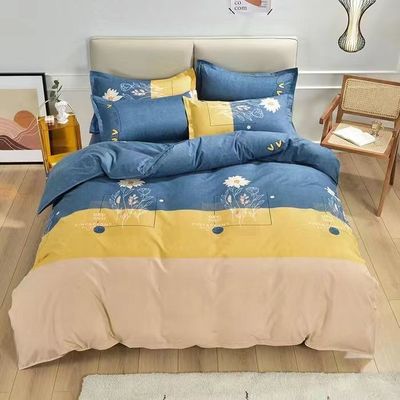 Color personalizado lujo 100% de algodón sábanas colchoneta cubierta de cama sábanas de cama conjunto