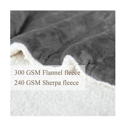 Luxo y comodidad con nuestra manta Sherpa de flanel gris moderna para todas las estaciones