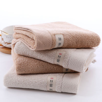 Set de toallas de baño de algodón con logotipo bordado suave y absorbente tamaño personalizado 34 * 74 cm
