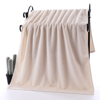Set de toallas de baño de algodón con logotipo bordado suave y absorbente tamaño personalizado 34 * 74 cm