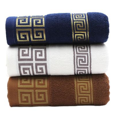Logotipo del cliente Toalla de secado rápido Tono oscuro Jacquard Toalla de baño Set regalo para el hogar