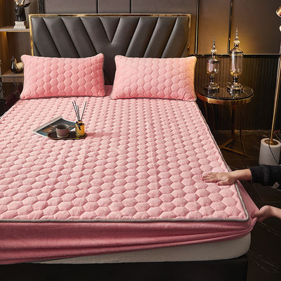 Setificación de ropa de cama de lujo caliente 3 piezas de leche de terciopelo con color personalizado