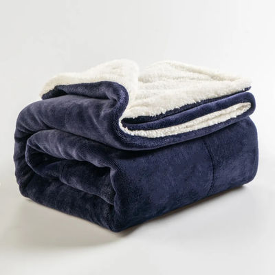 Blanco de poliéster reversible de tejido blando de 130*110cm Microplush de color personalizado Plush Throw