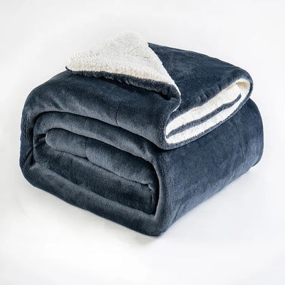 Blanco de poliéster reversible de tejido blando de 130*110cm Microplush de color personalizado Plush Throw