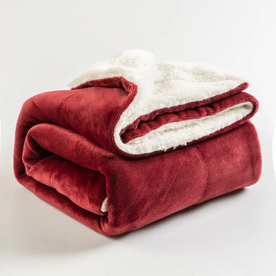 Blanco de poliéster reversible de tejido blando de 130*110cm Microplush de color personalizado Plush Throw