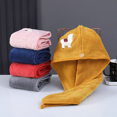Capuchón de ducha unisex Toalla para el cabello seco de espesamiento personalizado Capuchón de baño elástico para sostenibilidad