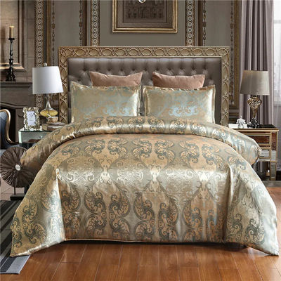 200TC Tejido de satén Jacquard de brocado 3 piezas para 1,8m Cama de manta de cama Sábanas de cama