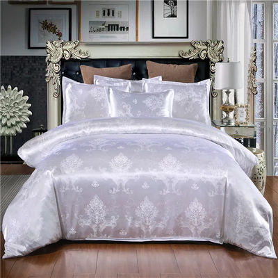 200TC Tejido de satén Jacquard de brocado 3 piezas para 1,8m Cama de manta de cama Sábanas de cama