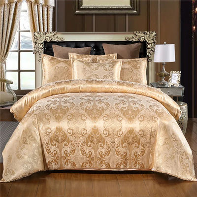200TC Tejido de satén Jacquard de brocado 3 piezas para 1,8m Cama de manta de cama Sábanas de cama