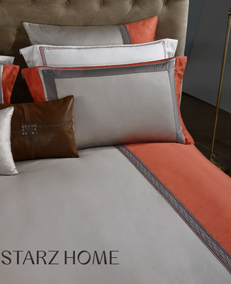 Set de ropa de cama de hotel 100% de algodón 4pcs sábanas planas y cubierta de edredón para cama de tamaño completo