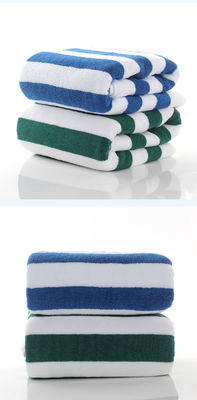 Mejora tu experiencia de baño con nuestra toalla de baño de algodón de rayas gruesas OEM aceptado