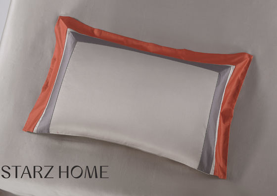 Set de ropa de cama de hotel 100% de algodón 4pcs sábanas planas y cubierta de edredón para cama de tamaño completo