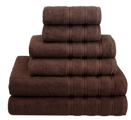 Un conjunto de toallas de 160 g de alta absorción con un material de algodón largo y superblandoso.
