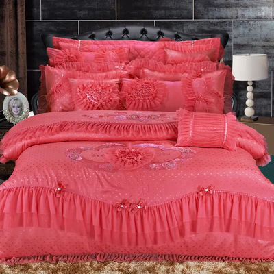 200TC 100% de algodón Sábana de cama Sábana de cama de ropa de cama para el estilo europeo y americano